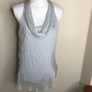 Florencia Silk Cowl Neck Top  E130